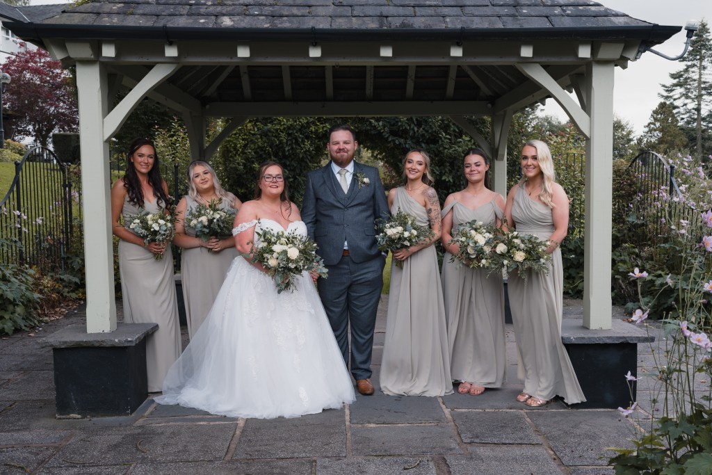 Wedding day group shot.